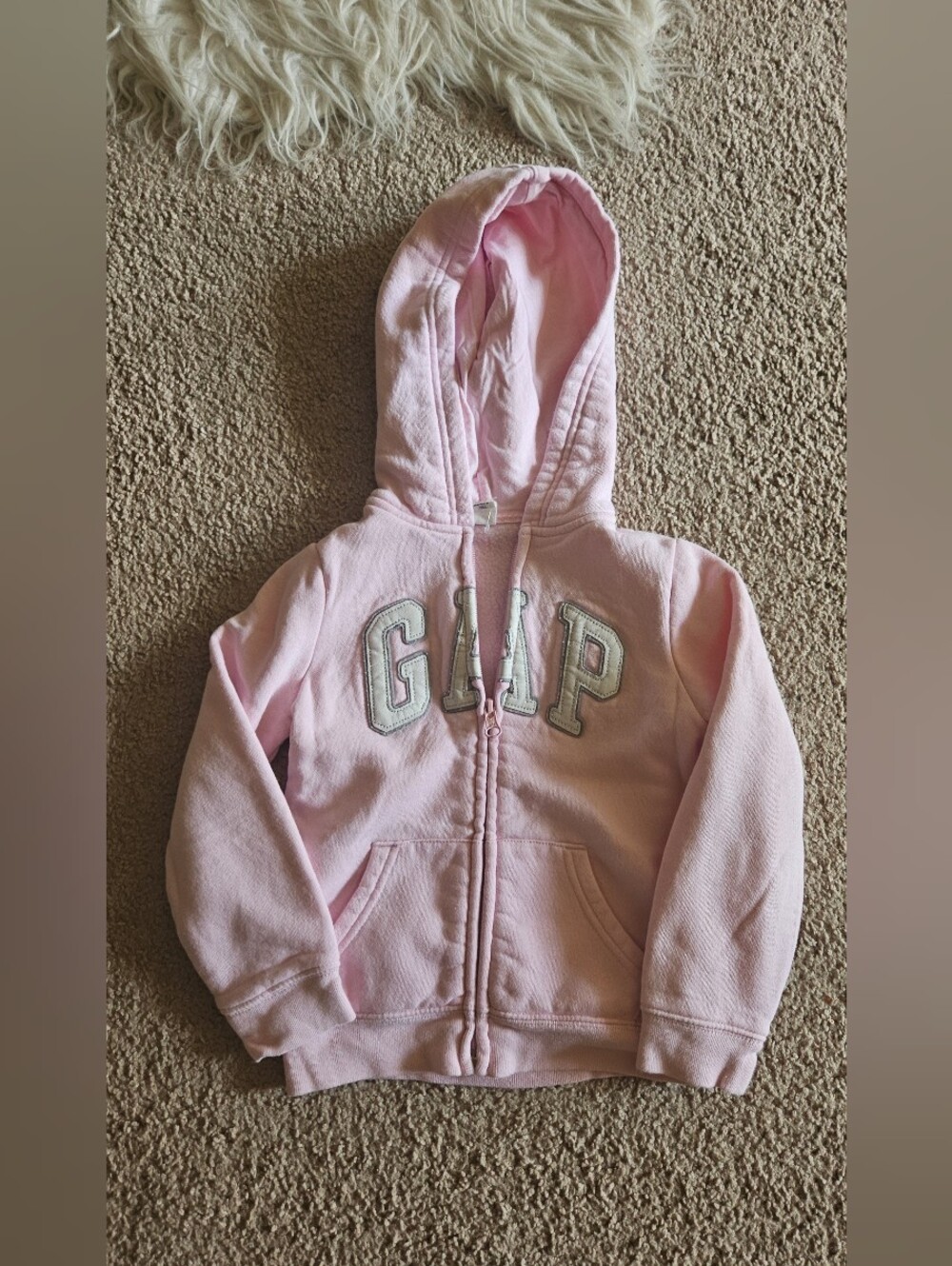 GAP Light Pink Full-Zip Hoodie for Kids